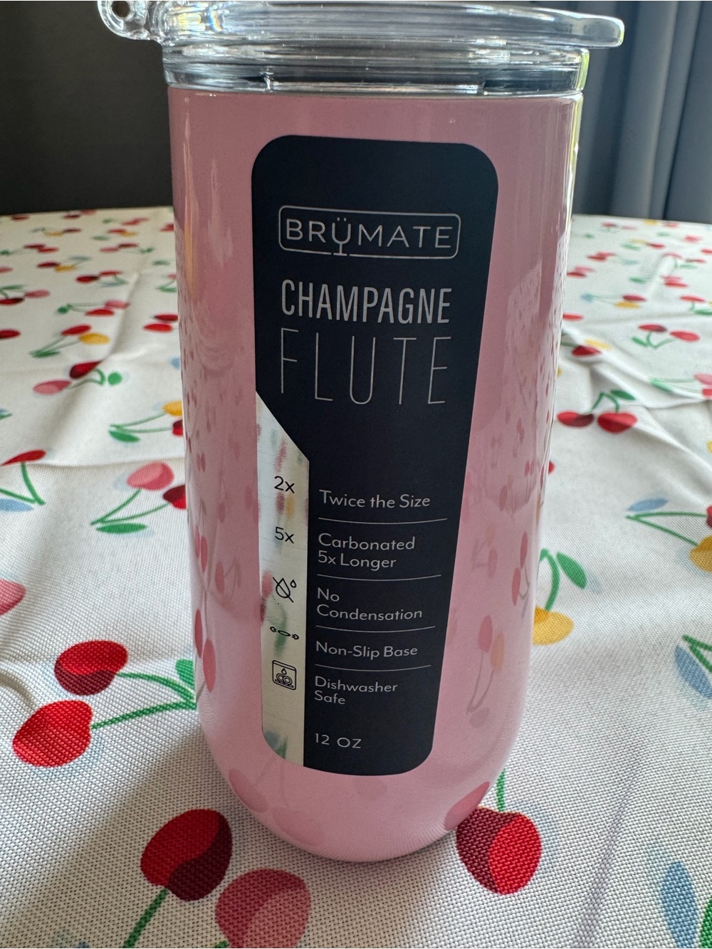 BrüMate Pink Champagne Flute - Insulated 12 oz